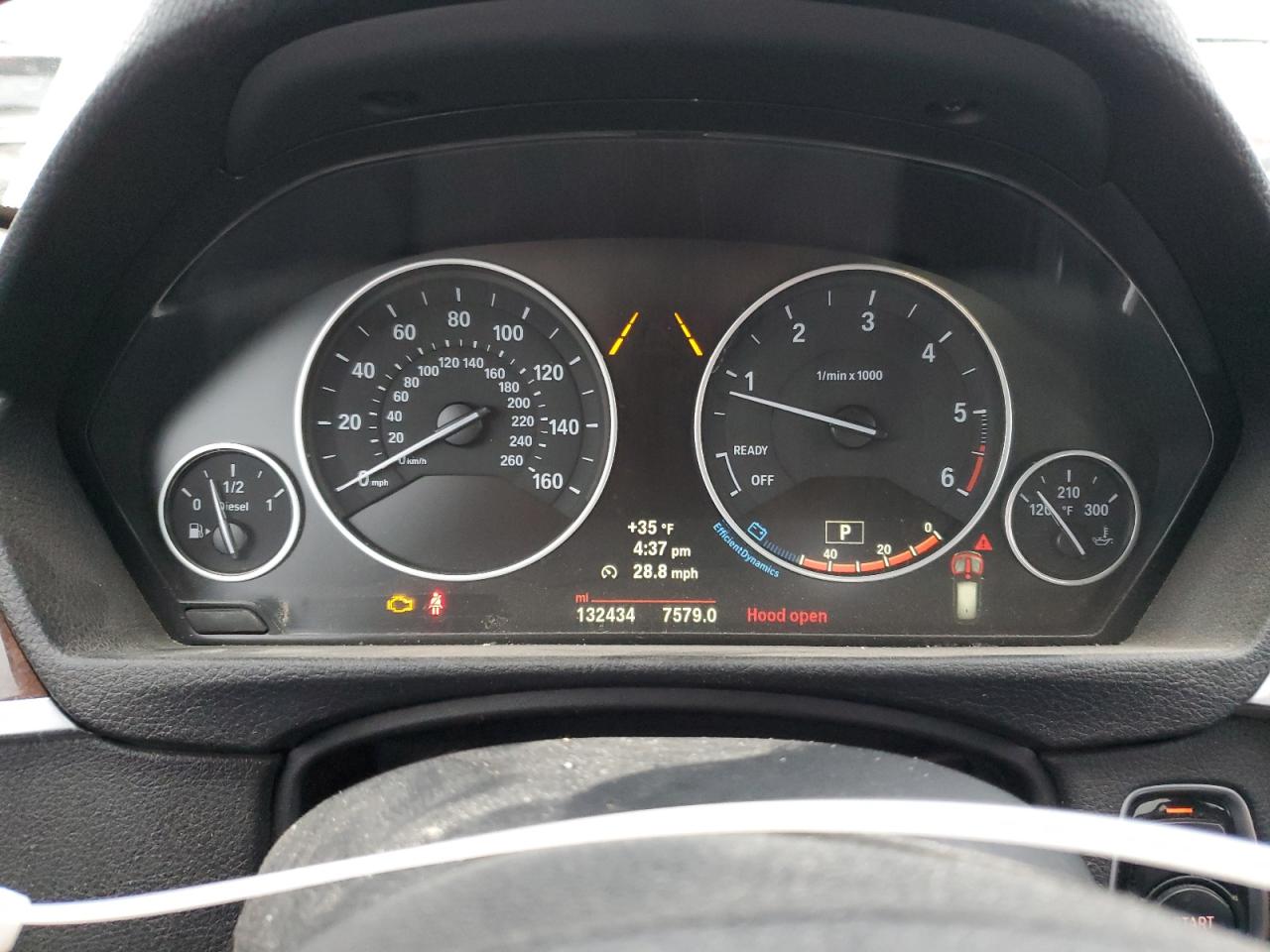 2014 BMW 3er VIN WBA3K5C50EKT33075 Copart auction photo, normal wear damage thumbnail 9