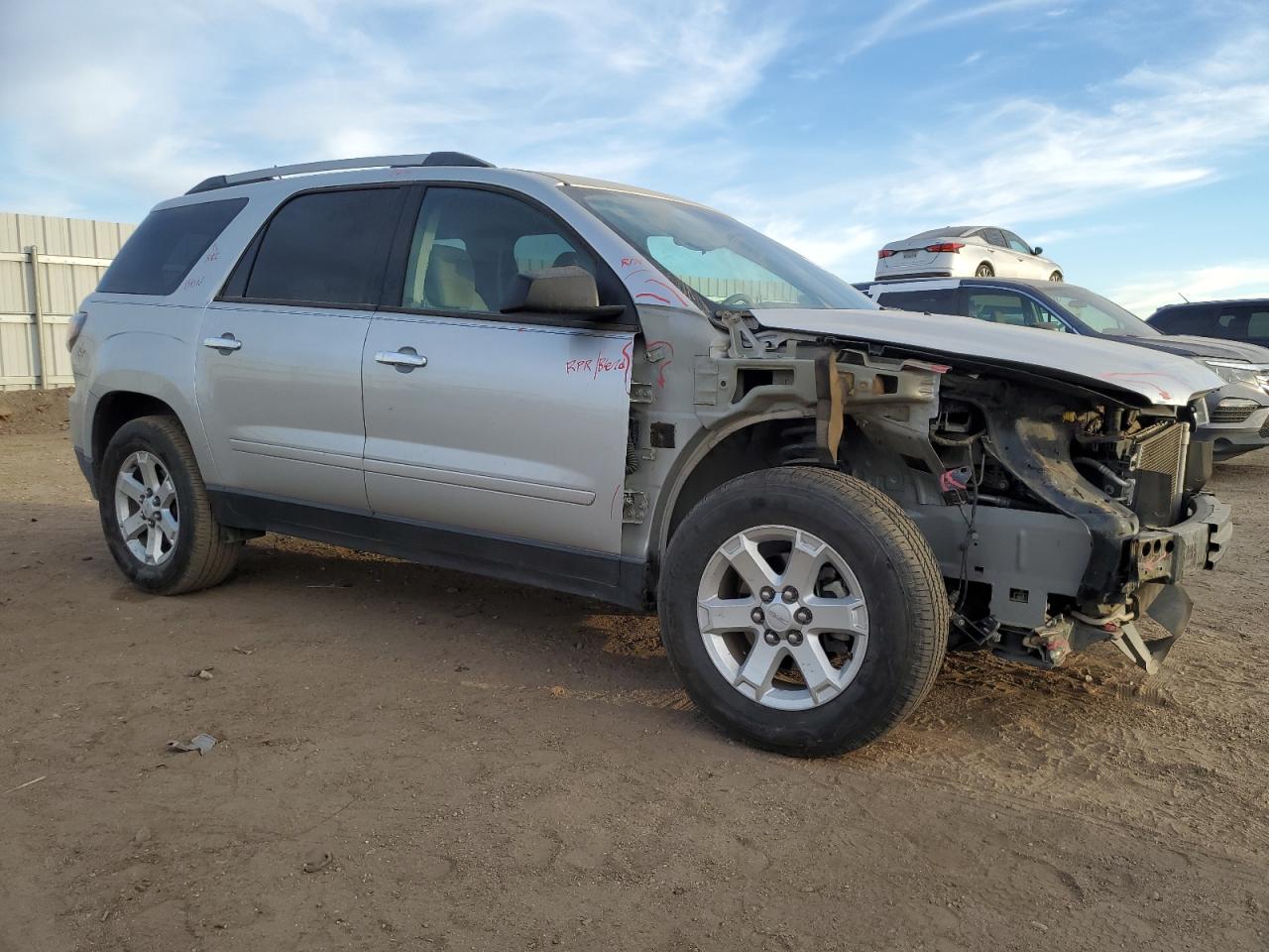 2015 GMC Acadia VIN 1GKKRNED8FJ100331 Copart auction photo, front end / minor dent/scratches damage thumbnail 4