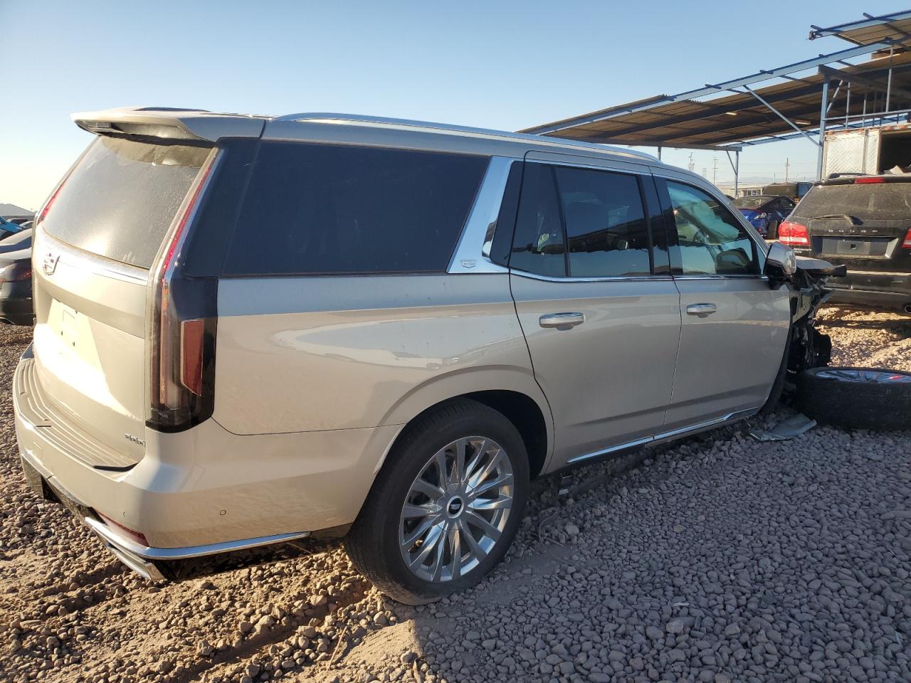 2022 Cadillac Escalade VIN 1GYS4CKL5NR169112 Copart auction photo, front end damage thumbnail 3