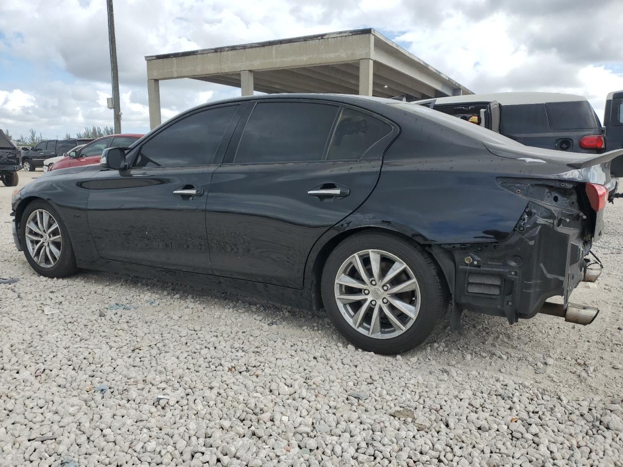 2016 Infiniti Q50 VIN JN1EV7AP0GM302633 Copart auction photo, front end / rear end damage thumbnail 2