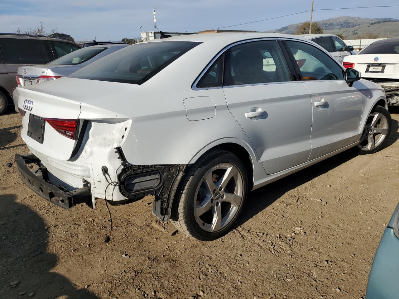2019 Audi A3 VIN WAUAUGFF9K1011618 Copart auction photo, side / rear end damage thumbnail 3