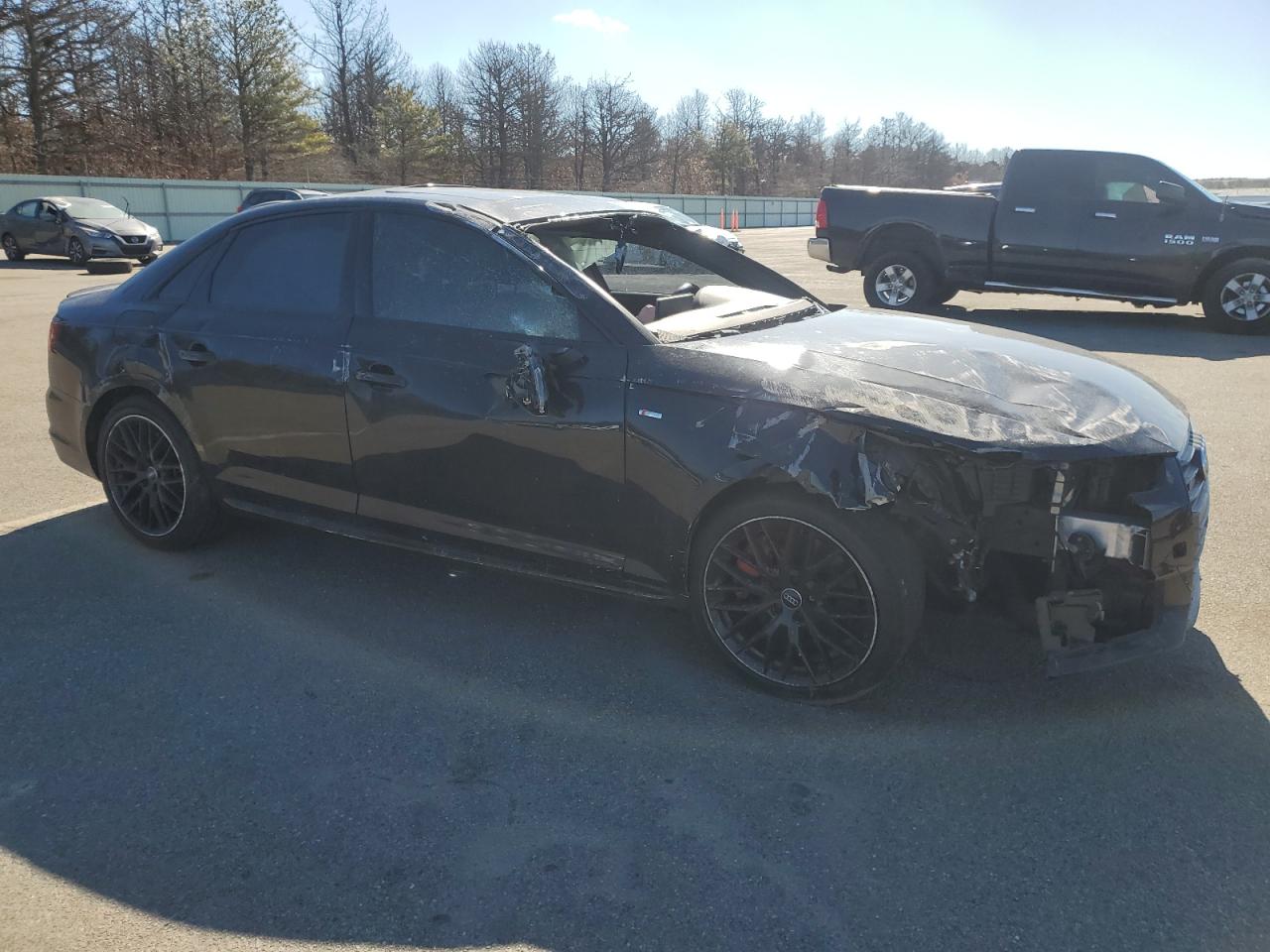 2018 Audi A4 VIN WAUENAF4XJA028212 Copart auction photo, rollover damage thumbnail 4