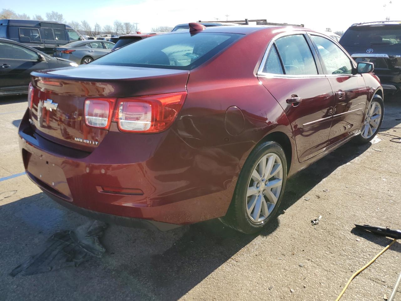2015 Chevrolet Malibu VIN 1G11D5SLXFF311267 Copart auction photo, front end / side damage thumbnail 3