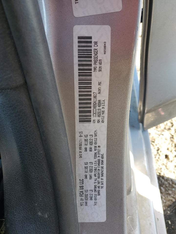 2016 Chrysler 200 VIN 1C3CCCAB9GN110617 Copart auction photo, front end / rear end damage thumbnail 14