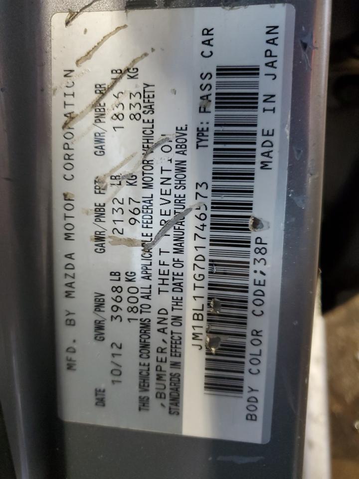 2013 Mazda 3 VIN JM1BL1TG7D1746573 Copart auction photo, mechanical damage thumbnail 12