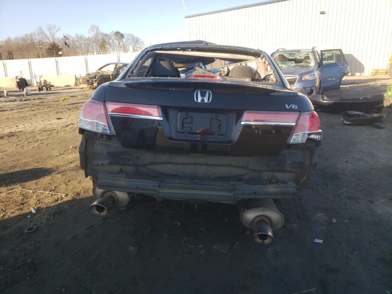 2011 Honda Accord VIN 1HGCP3F82BA001382 Copart auction photo, all over damage thumbnail 6