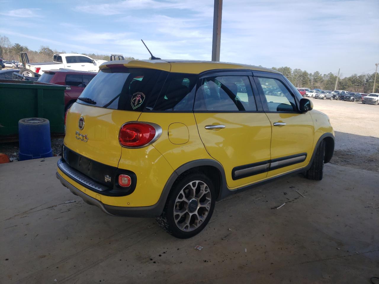 2014 Fiat 500 VIN ZFBCFADH1EZ021222 Copart auction photo, side damage thumbnail 3