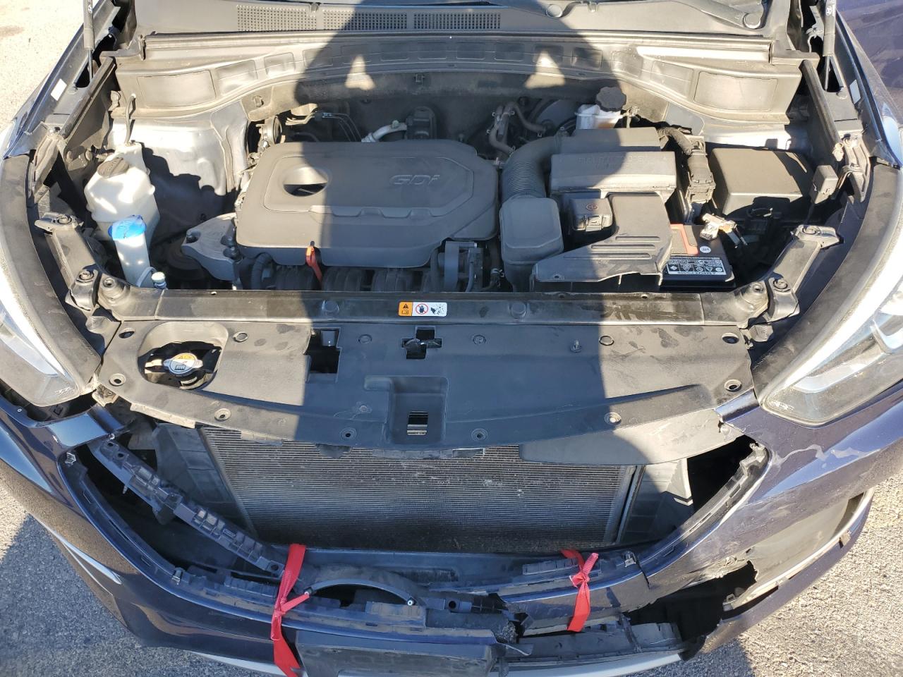 2018 Hyundai Santa Fe VIN 5XYZT3LB6JG527873 Copart auction photo, front end damage thumbnail 12
