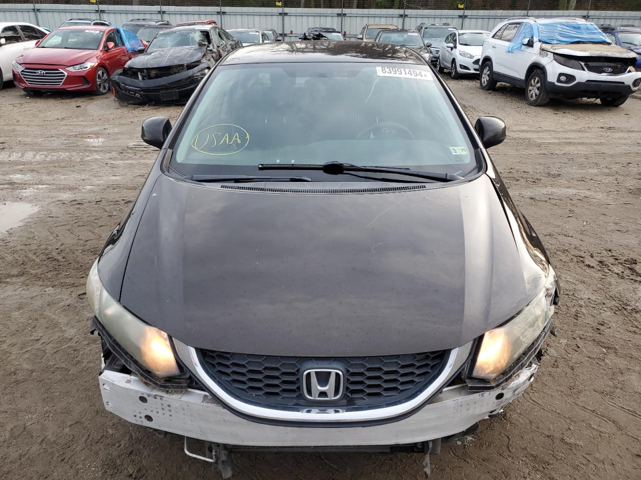 2013 Honda Civic VIN 2HGFB2F58DH586789 Copart auction photo, all over damage thumbnail 5