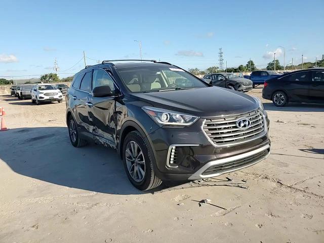 2019 Hyundai Santa Fe VIN KM8SM4HF0KU302683 Copart auction photo, side / front end damage thumbnail 12