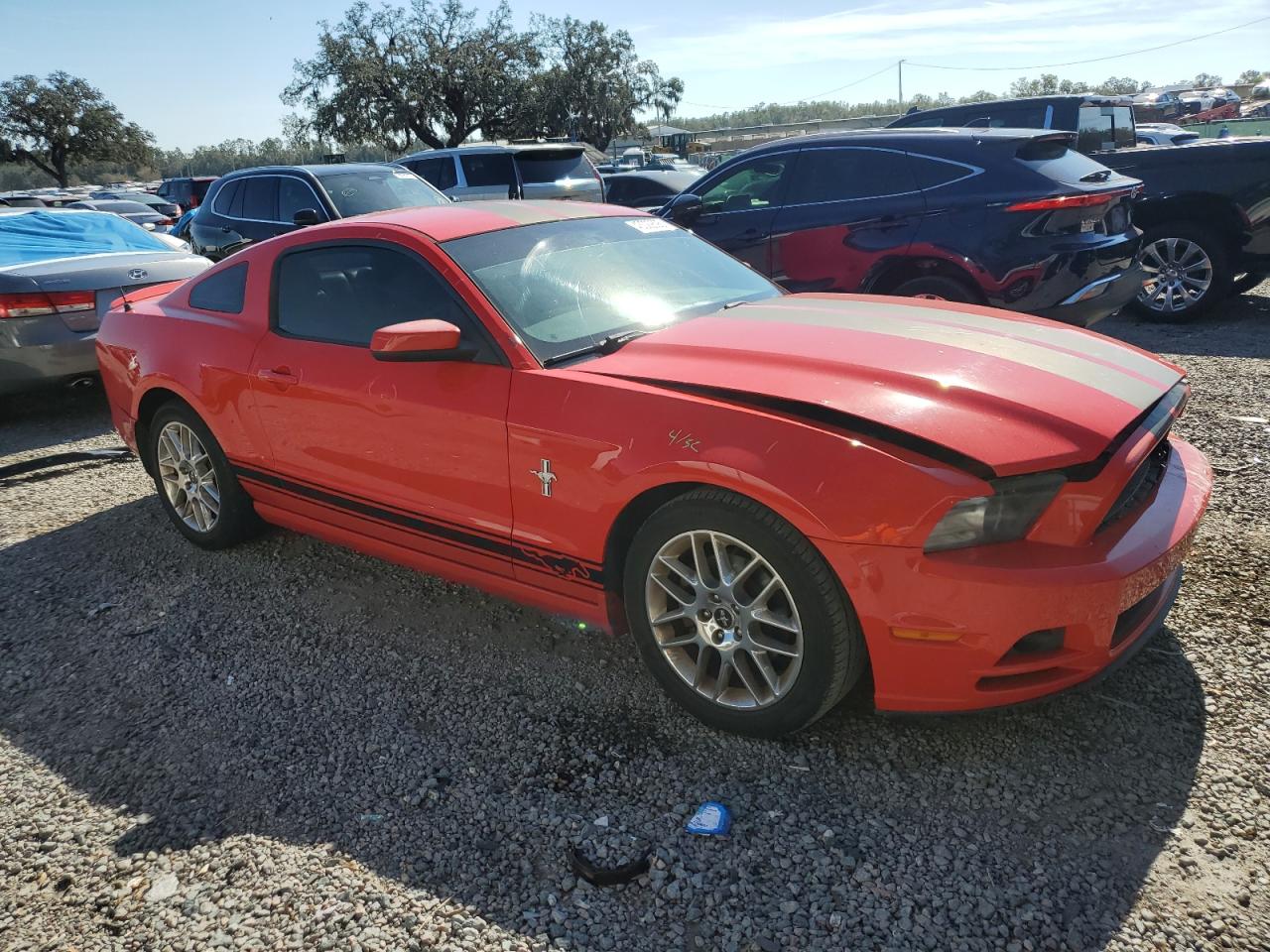 2013 Ford Mustang VIN 1ZVBP8AM7D5215630 Copart auction photo, front end / rear end damage thumbnail 4