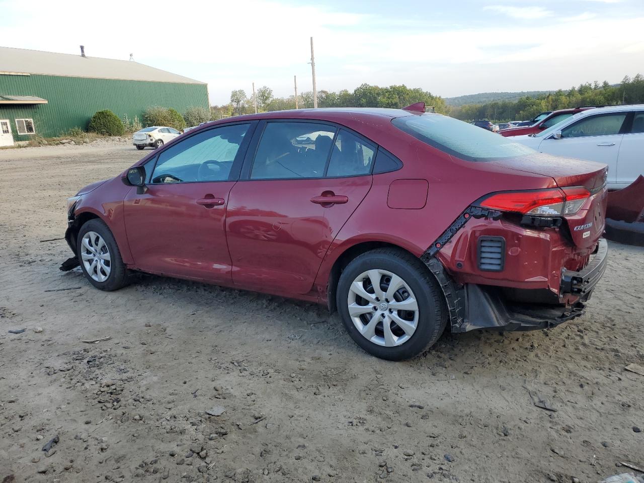 2022 Toyota Corolla VIN 5YFEPMAE1NP382345 Copart auction photo, rear end / side damage thumbnail 2