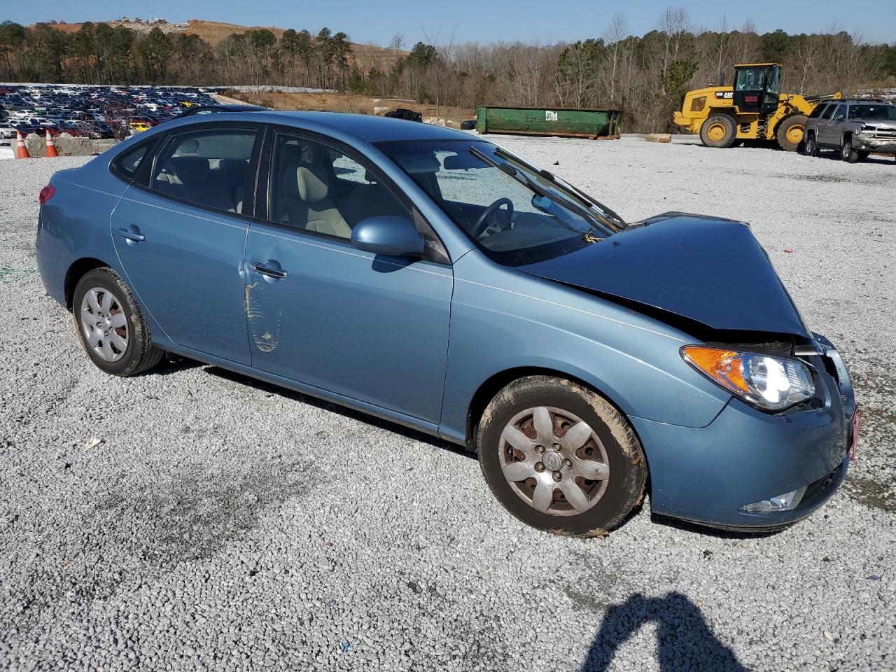 2007 Hyundai Elantra VIN KMHDU46D27U241824 Copart auction photo, front end / mechanical damage thumbnail 4