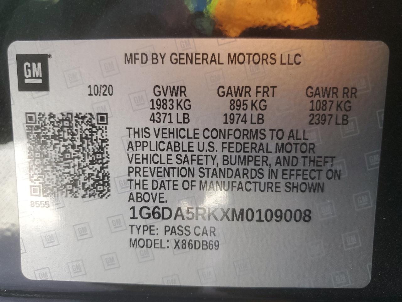 2021 Cadillac CT4 VIN 1G6DA5RKXM0109008 Copart auction photo, front end / minor dent/scratches damage thumbnail 14