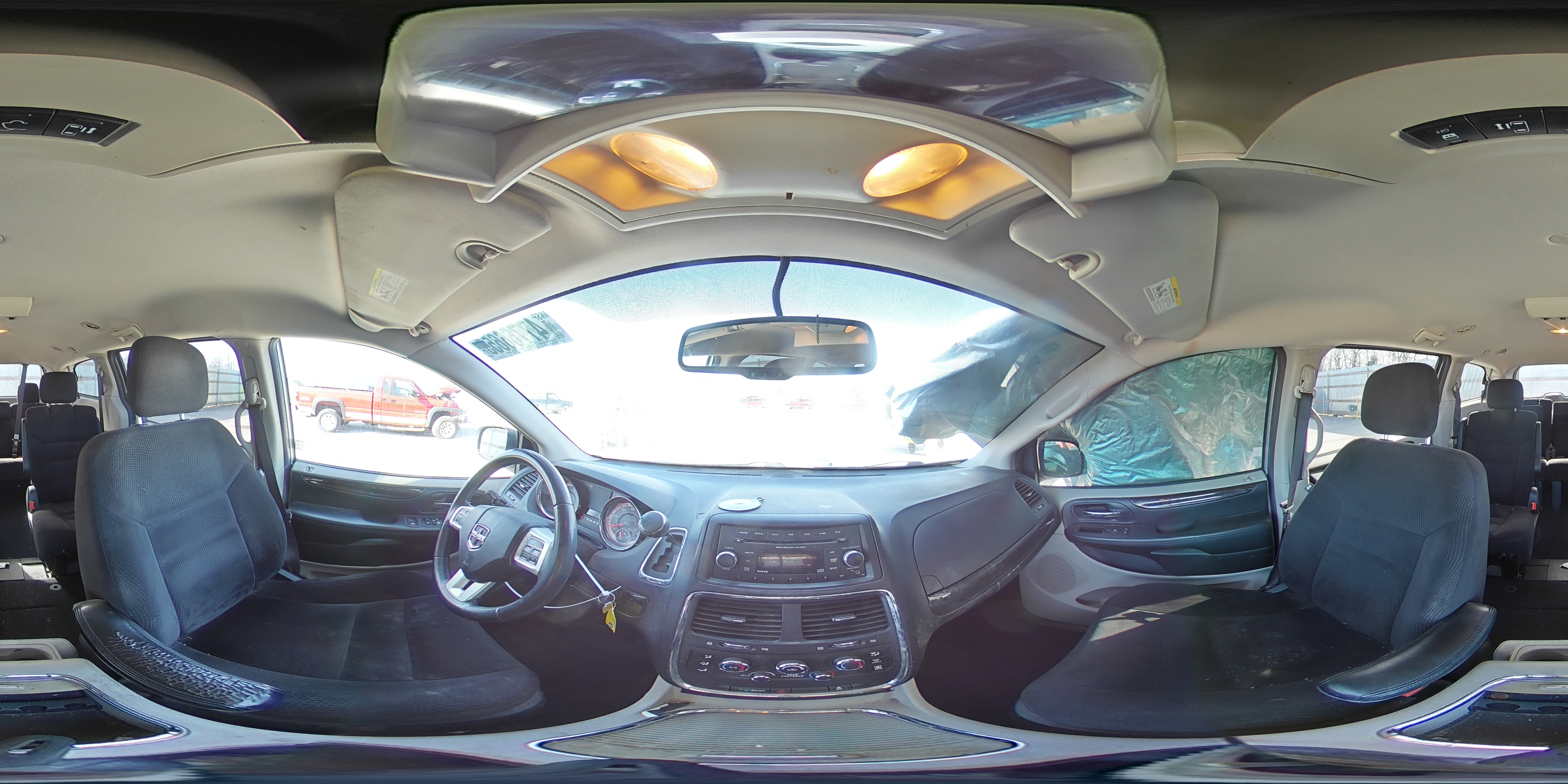 2015 Dodge Caravan VIN 2C4RDGCG9FR750430 Copart auction photo, front end / hail damage thumbnail 14