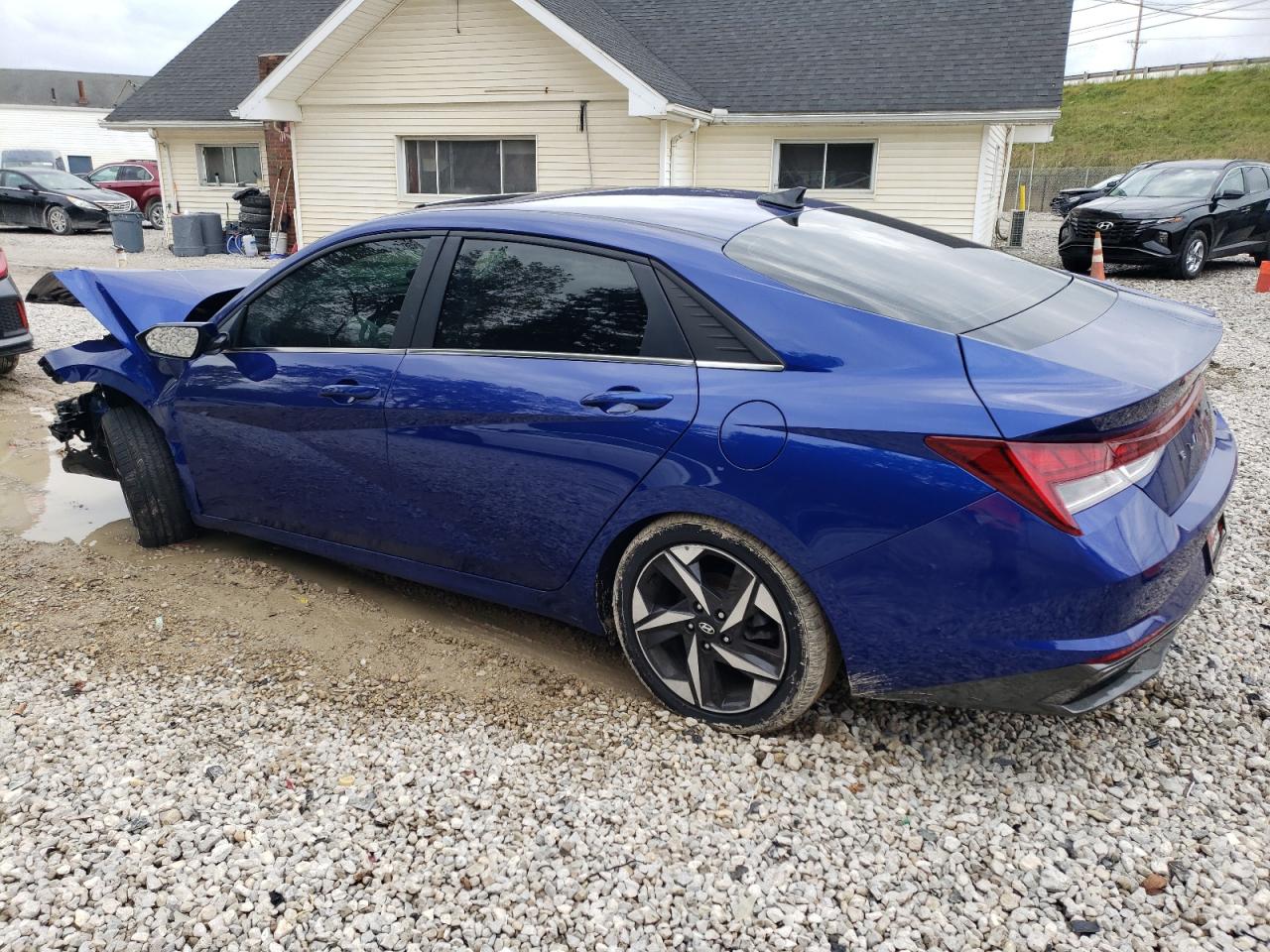 2021 Hyundai Elantra VIN 5NPLP4AG5MH018854 Copart auction photo, front end / side damage thumbnail 2