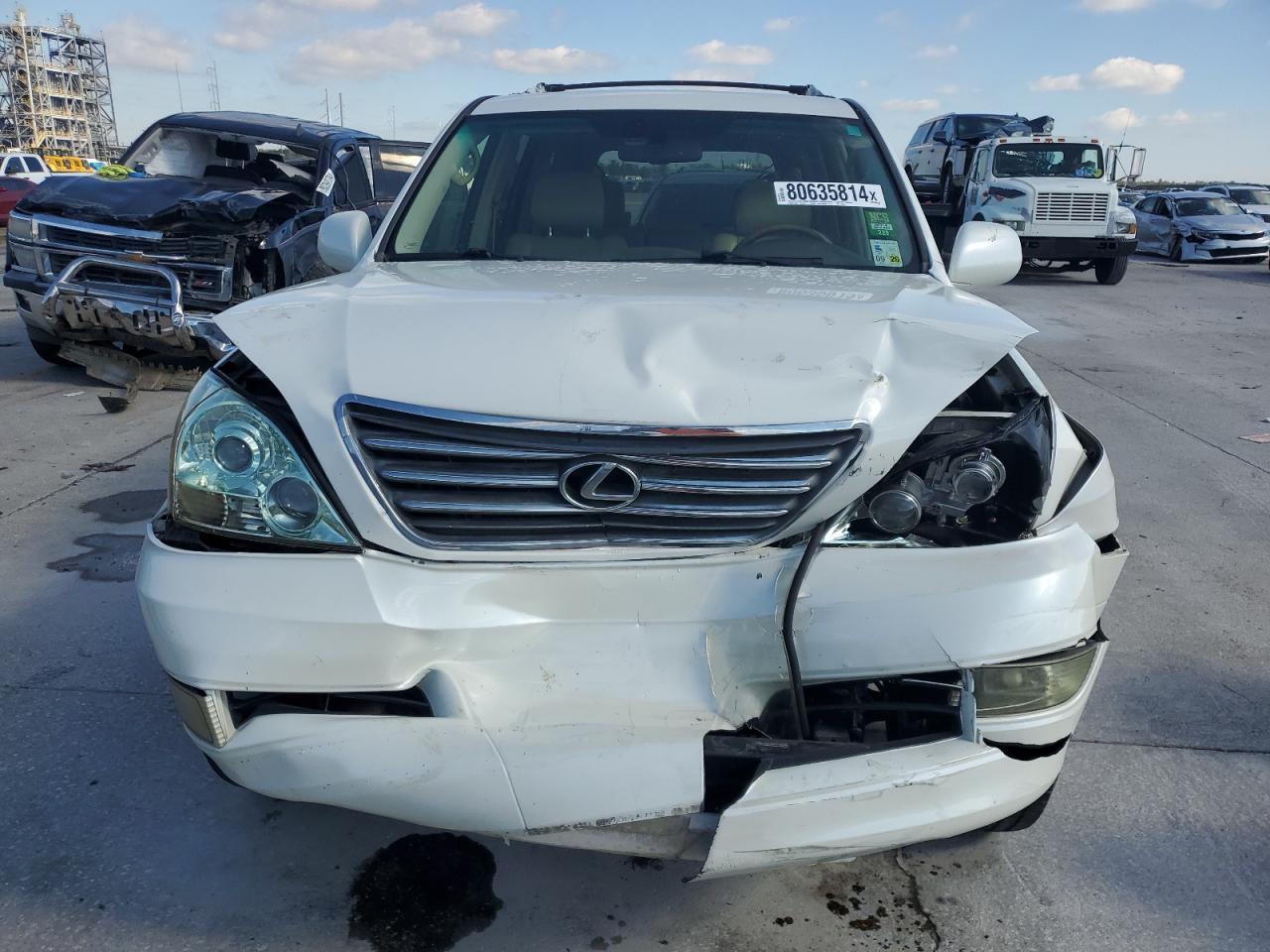 2007 Lexus GX VIN JTJBT20X070148536 Copart auction photo, front end damage thumbnail 5