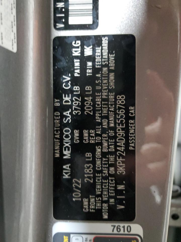 2023 KIA Forte VIN 3KPF24AD9PE556788 Copart auction photo, rear end / all over damage thumbnail 12