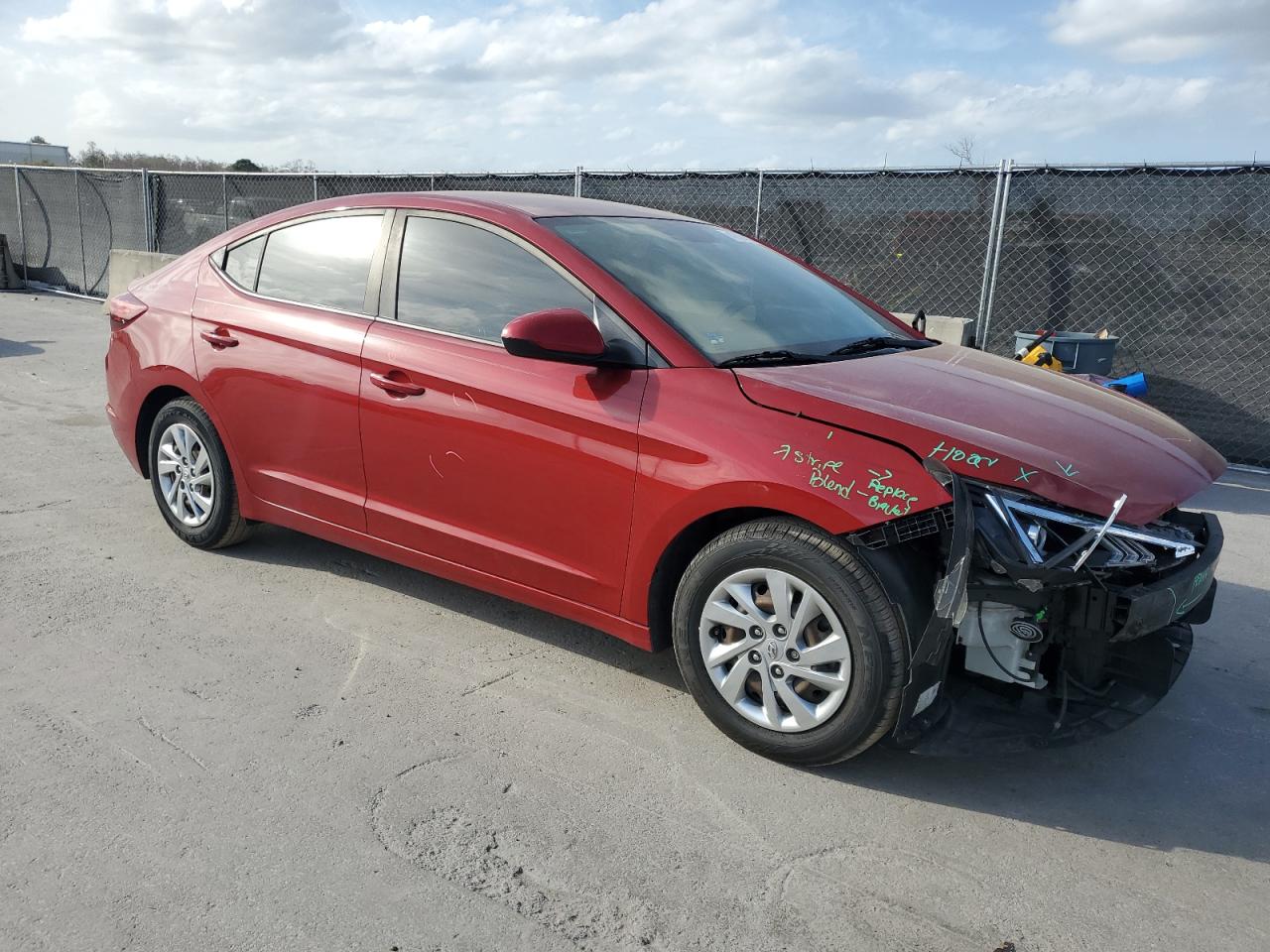2019 Hyundai Elantra VIN KMHD74LF3KU779616 Copart auction photo, front end damage thumbnail 4