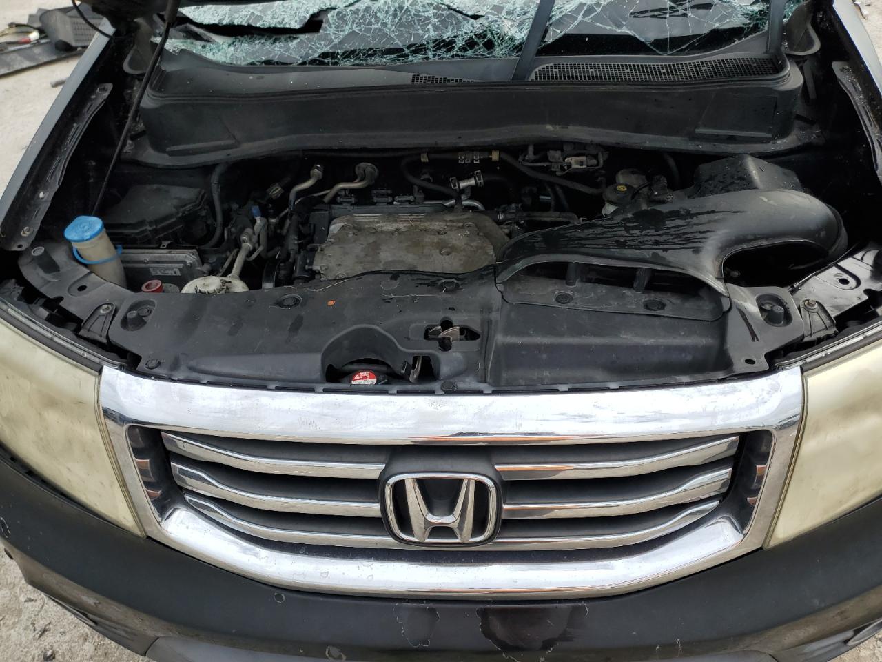 2013 Honda Pilot VIN 5FNYF3H92DB003706 Copart auction photo, top/roof / mechanical damage thumbnail 14