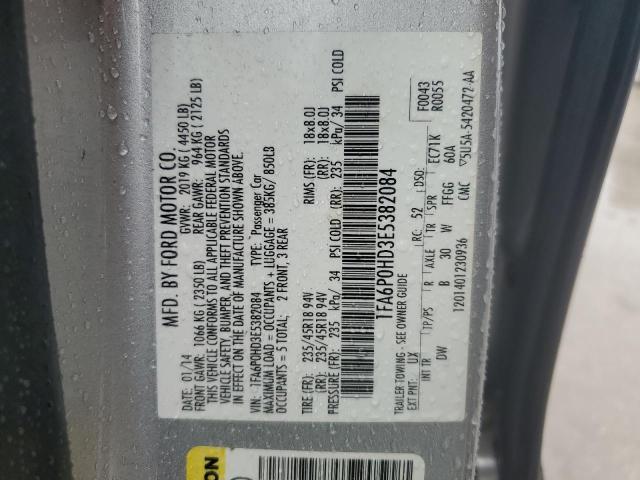 2014 Ford Fusion VIN 1FA6P0HD3E5382084 Copart auction photo, rollover damage thumbnail 12