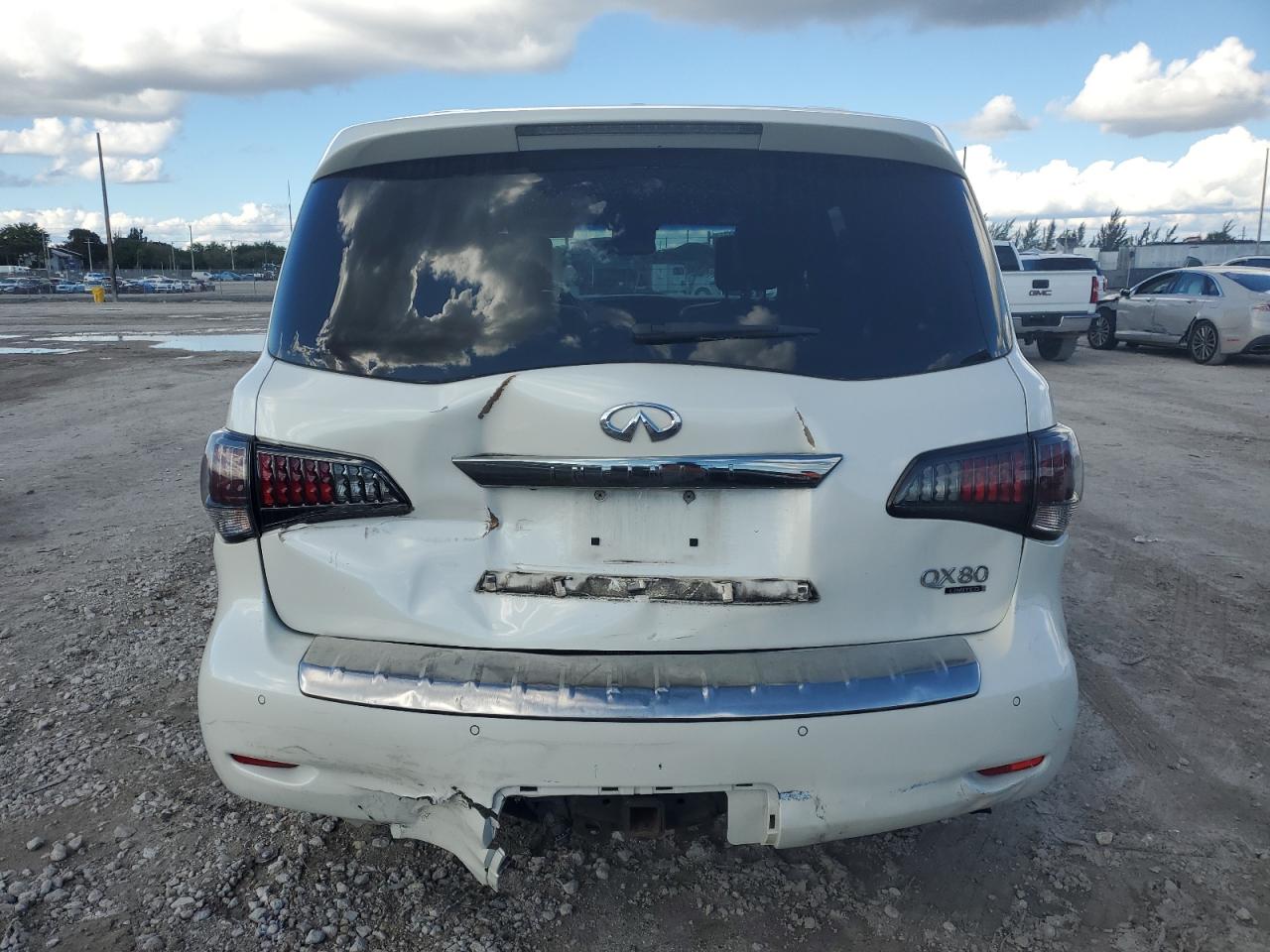 2015 Infiniti QX80 VIN JN8AZ2NE7F9084854 Copart auction photo, rear end damage thumbnail 6