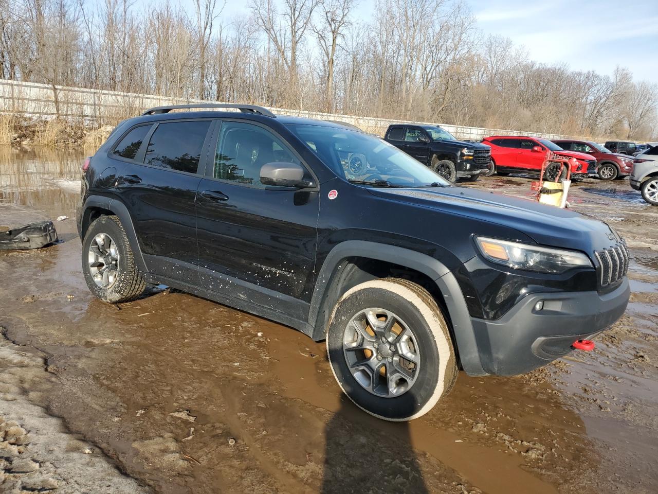 2019 Jeep Cherokee VIN 1C4PJMBX3KD253600 Copart auction photo, side / undercarriage damage thumbnail 4
