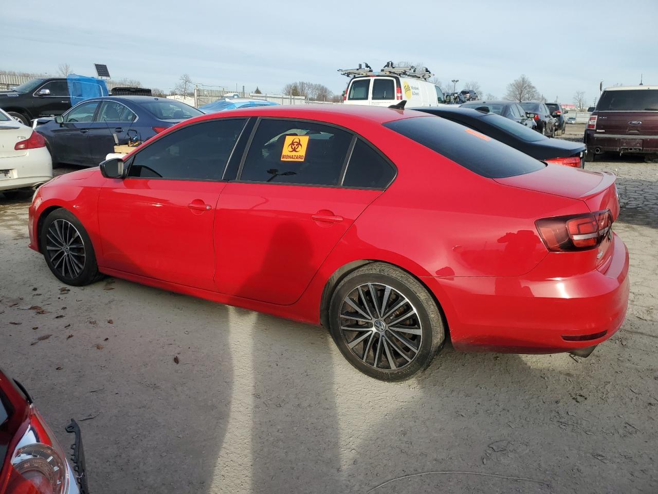 2016 Volkswagen Jetta VIN 3VWD17AJ3GM362634 Copart auction photo, side / front end damage thumbnail 2