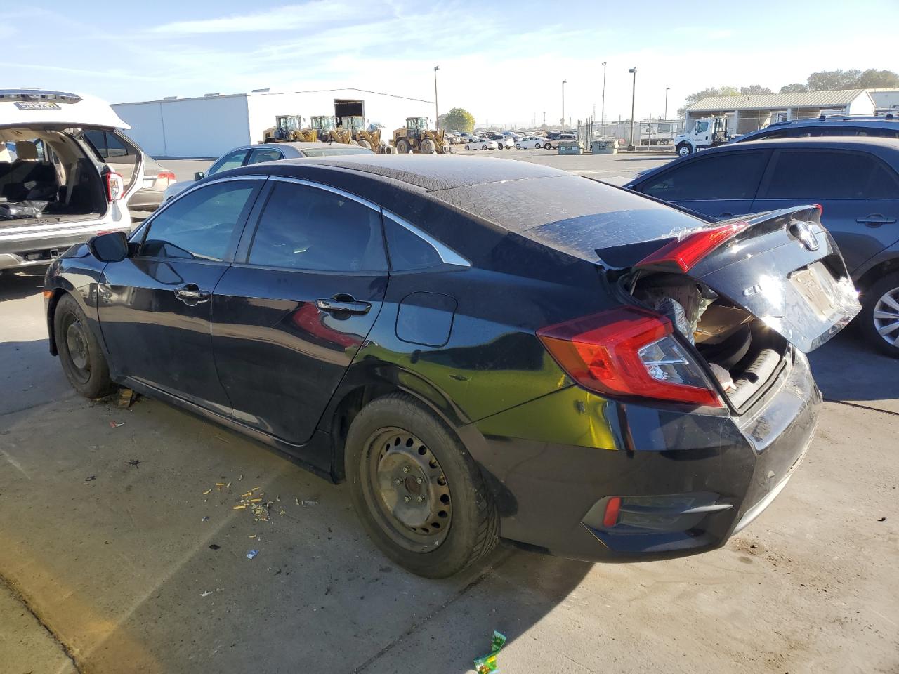 2017 Honda Civic VIN 19XFC2F58HE206184 Copart auction photo, front end / rear end damage thumbnail 2