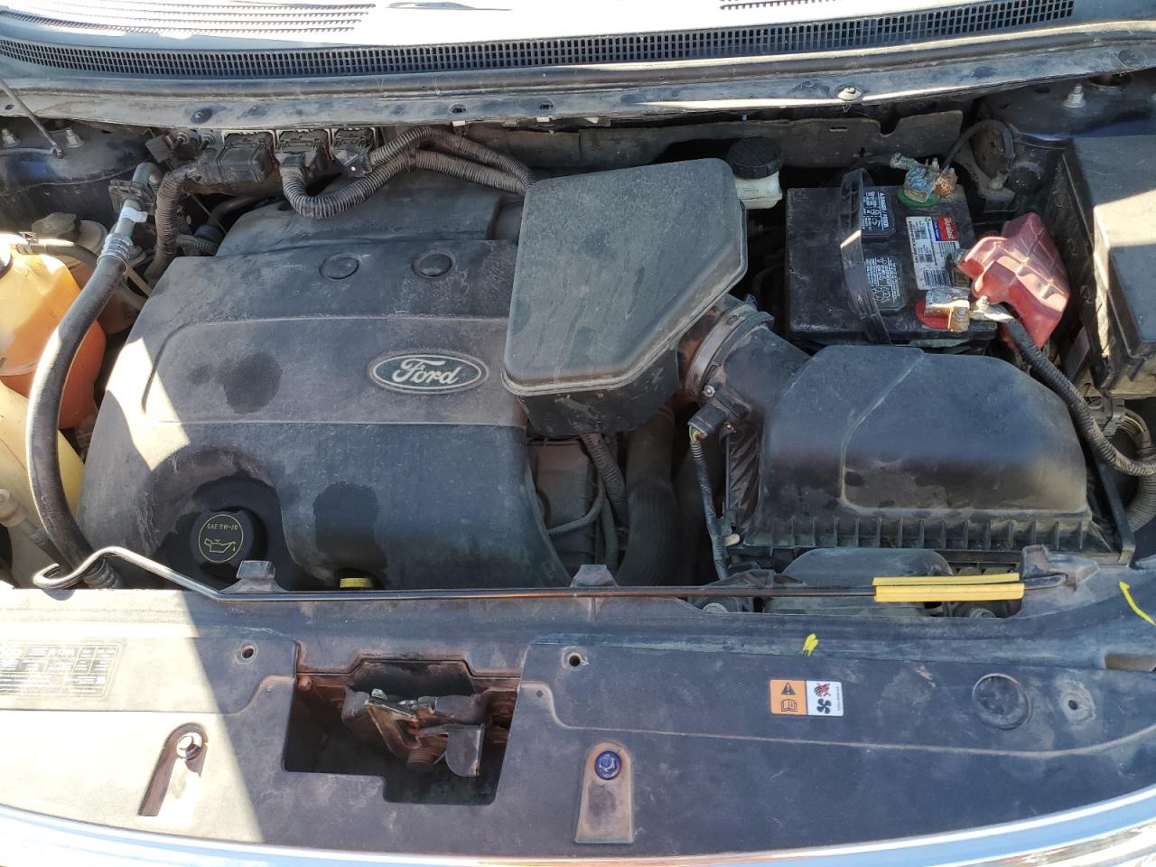 2014 Ford Edge VIN 2FMDK3GC0EBA25477 Copart auction photo, front end damage thumbnail 12