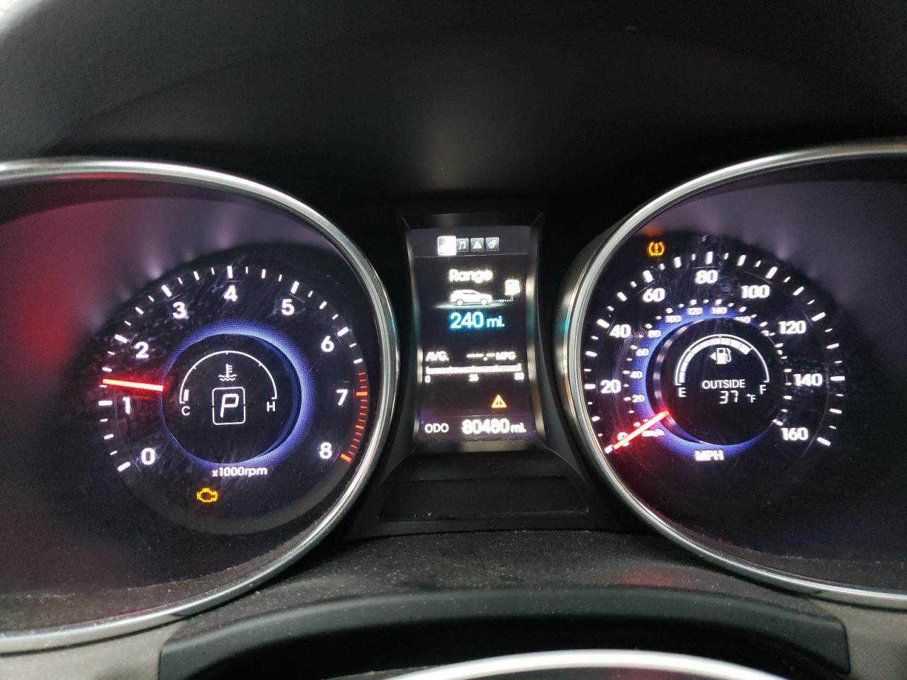 2013 Hyundai Santa Fe VIN 5XYZU3LB7DG115219 Copart auction photo, front end / hail damage thumbnail 9