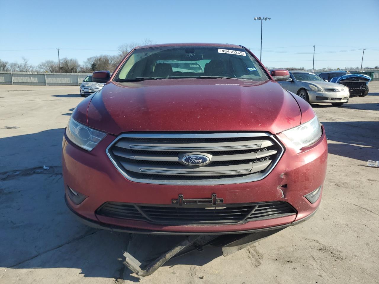 2015 Ford Taurus VIN 1FAHP2E84FG155116 Copart auction photo, rear end / hail damage thumbnail 5