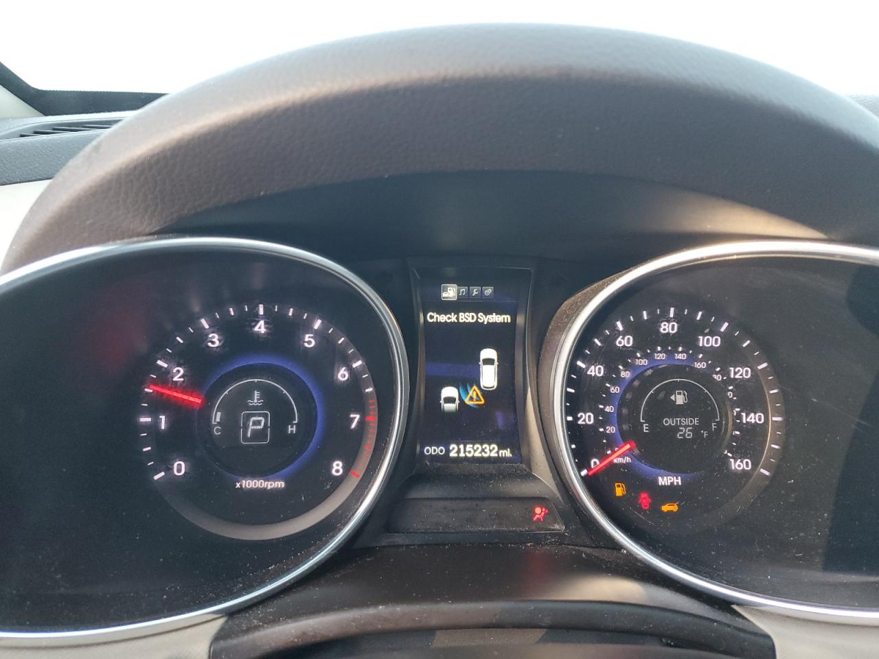 2014 Hyundai Santa Fe VIN 5XYZU3LA2EG125052 Copart auction photo, rear end / front end damage thumbnail 9