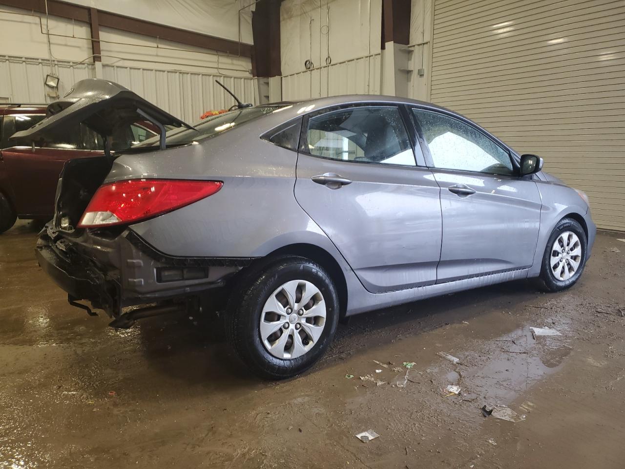 2015 Hyundai Accent VIN KMHCT4AE4FU857568 Copart auction photo, front end / rear end damage thumbnail 3