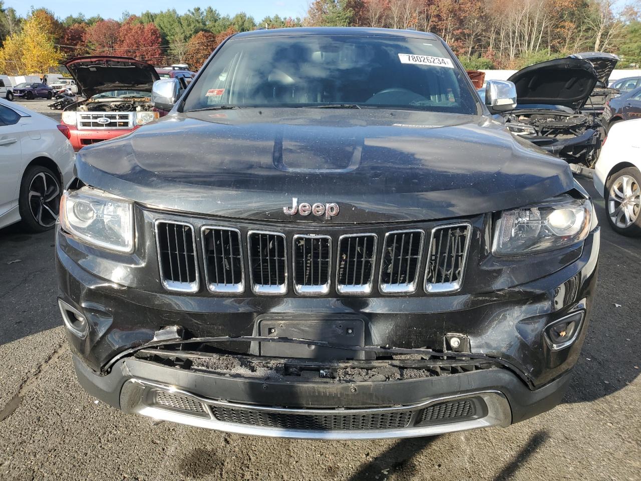 2015 Jeep Grand Cherokee VIN 1C4RJFBG8FC748407 Copart auction photo, frame damage / front end damage thumbnail 5