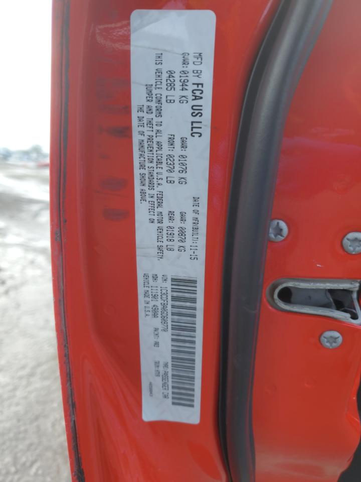 2016 Dodge Dart VIN 1C3CDFBA0GD609770 Copart auction photo, front end damage thumbnail 15