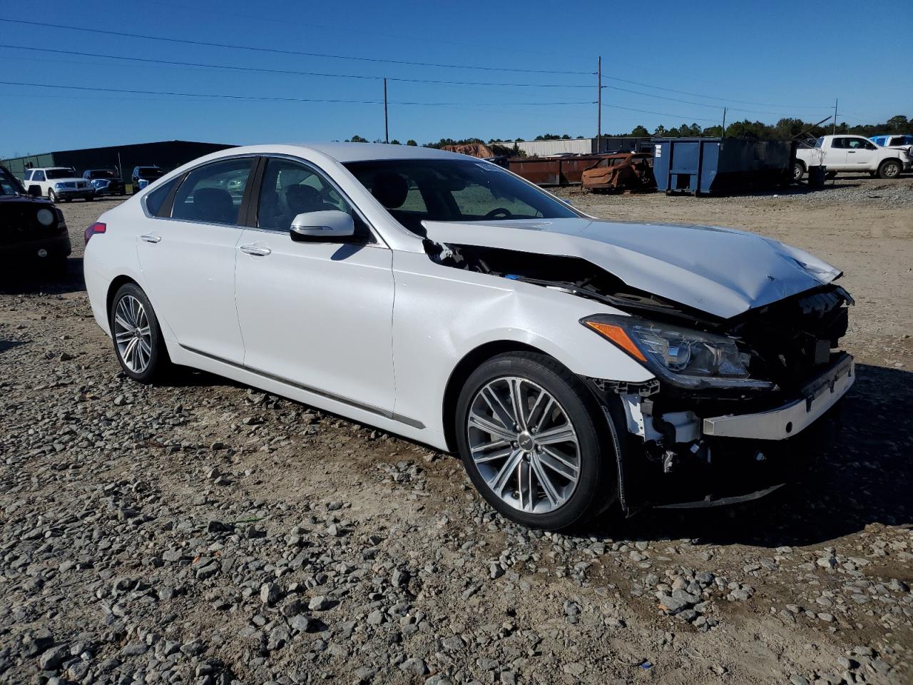 2019 Genesis G80 VIN KMHGN4JE8KU295955 Copart auction photo, front end damage thumbnail 4