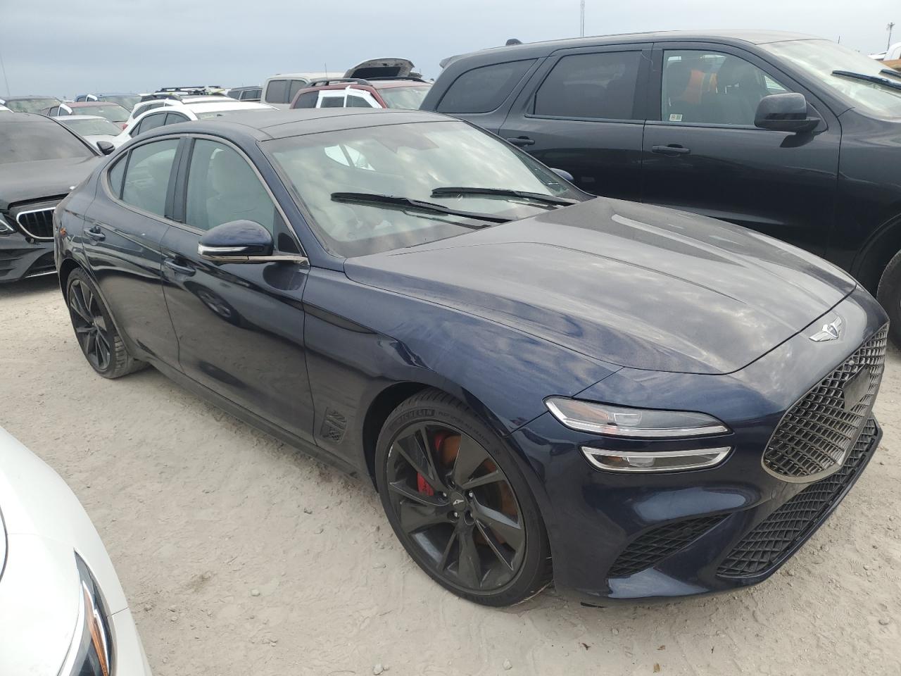 2023 Genesis G70 VIN KMTG54TEXPU113229 Copart auction photo, water/flood damage thumbnail 4