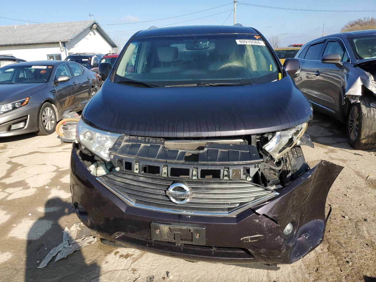 2011 Nissan Quest VIN JN8AE2KPXB9004197 Copart auction photo, front end / side damage thumbnail 5