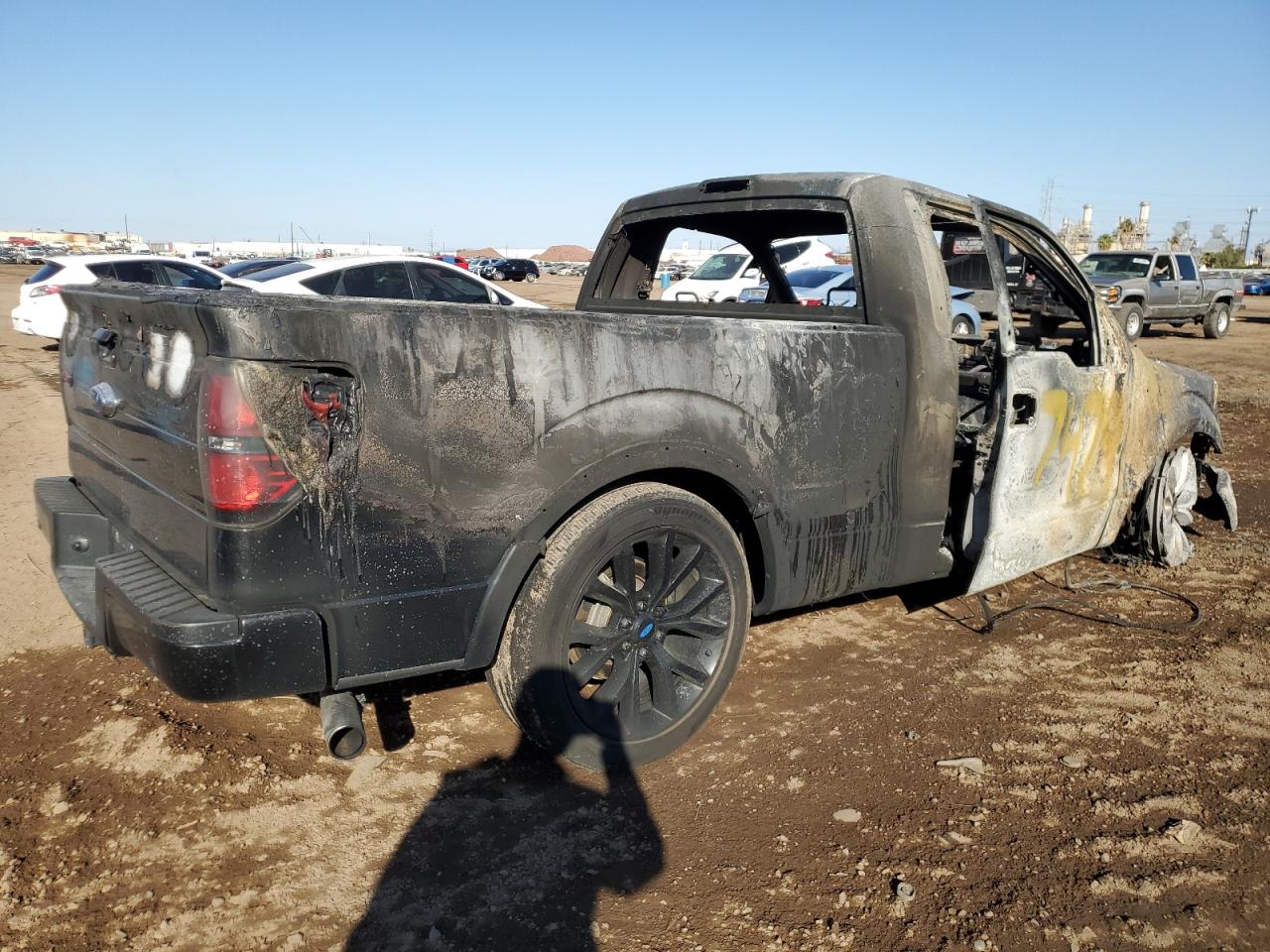 2014 Ford F-150 VIN 1FTMF1CT9EFB47479 Copart auction photo, burn damage thumbnail 3