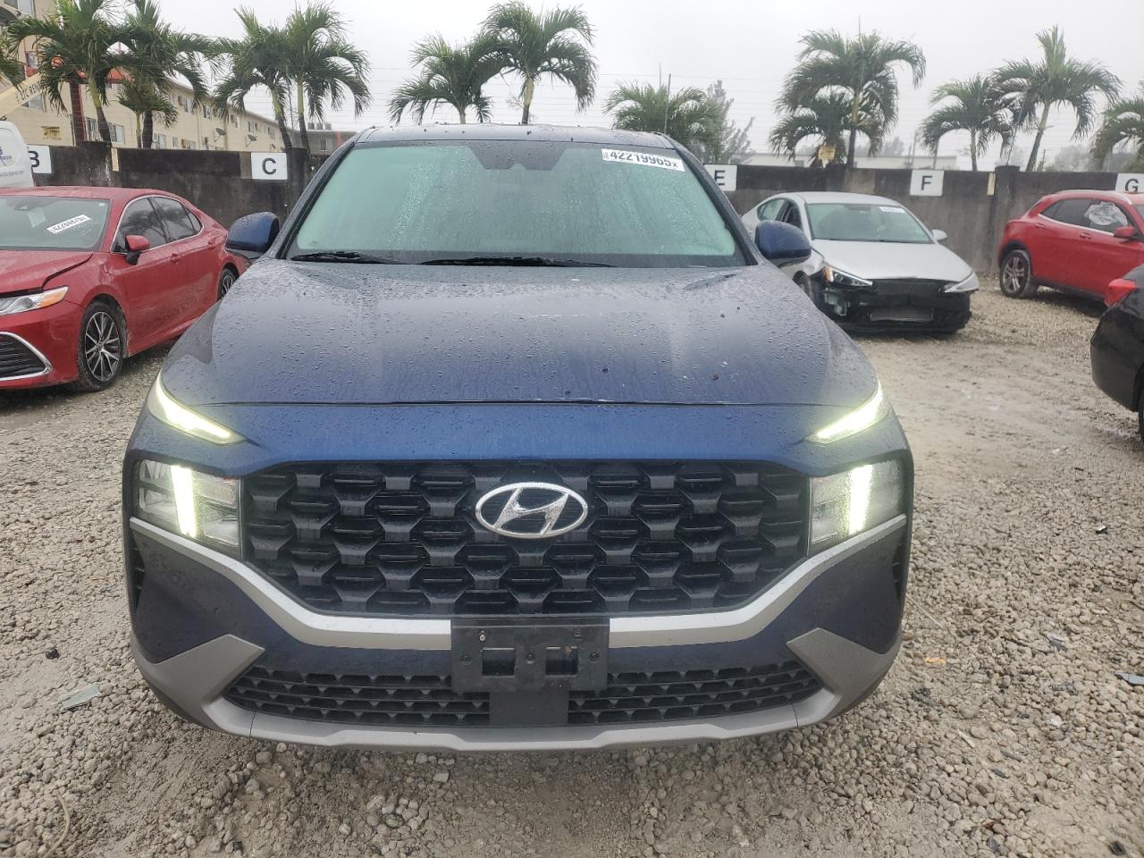 2021 Hyundai Santa Fe VIN 5NMS14AJ7MH350879 Copart auction photo, rear end damage thumbnail 5