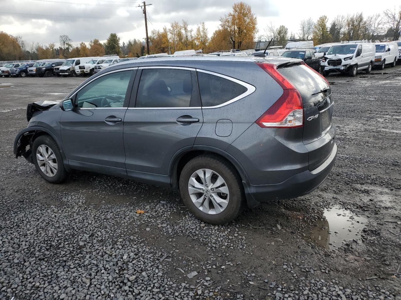 2014 Honda CR-V VIN 2HKRM4H76EH606594 Copart auction photo, front end damage thumbnail 2