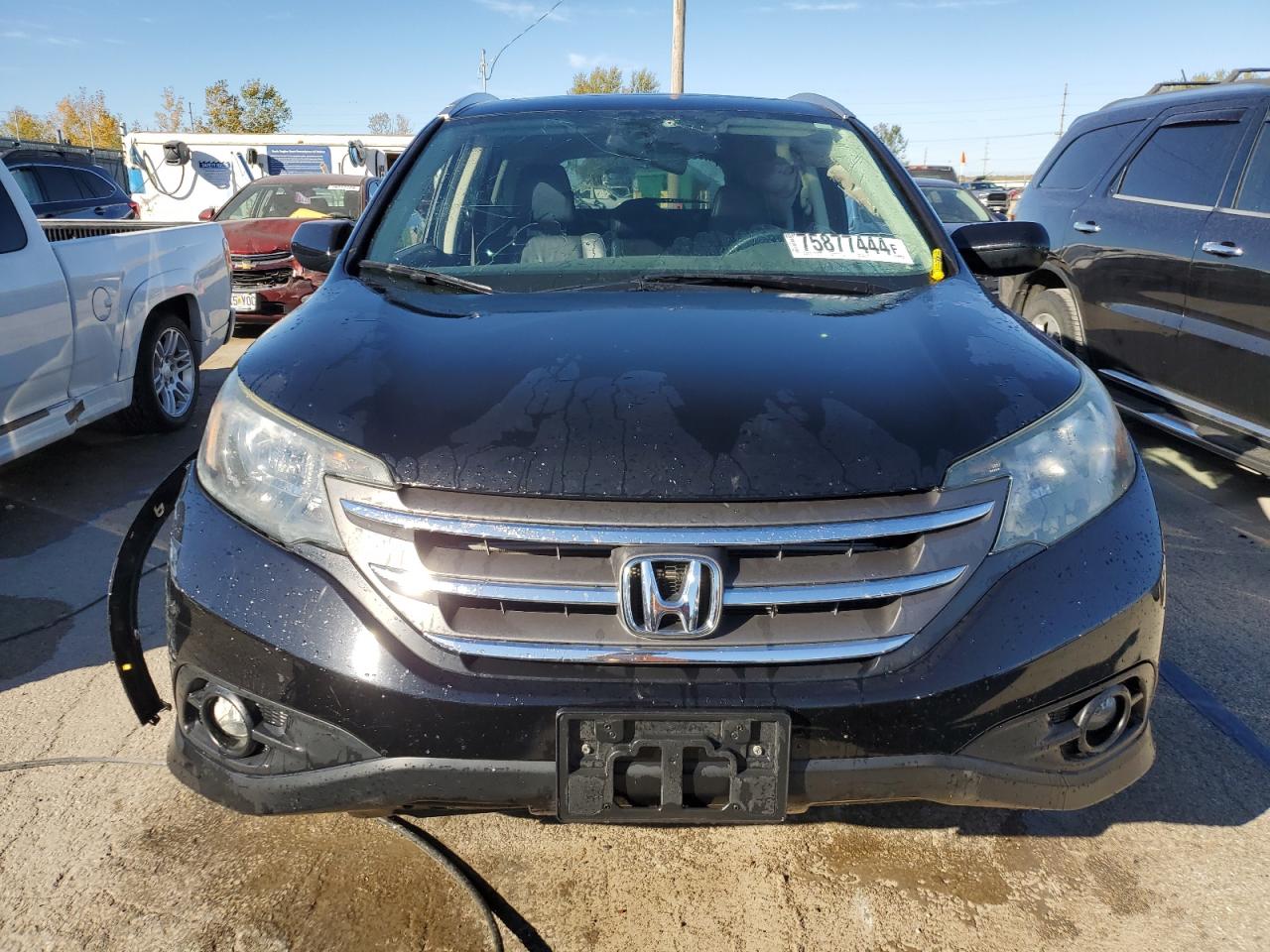 2014 Honda CR-V VIN 2HKRM4H73EH699705 Copart auction photo, side / front end damage thumbnail 5