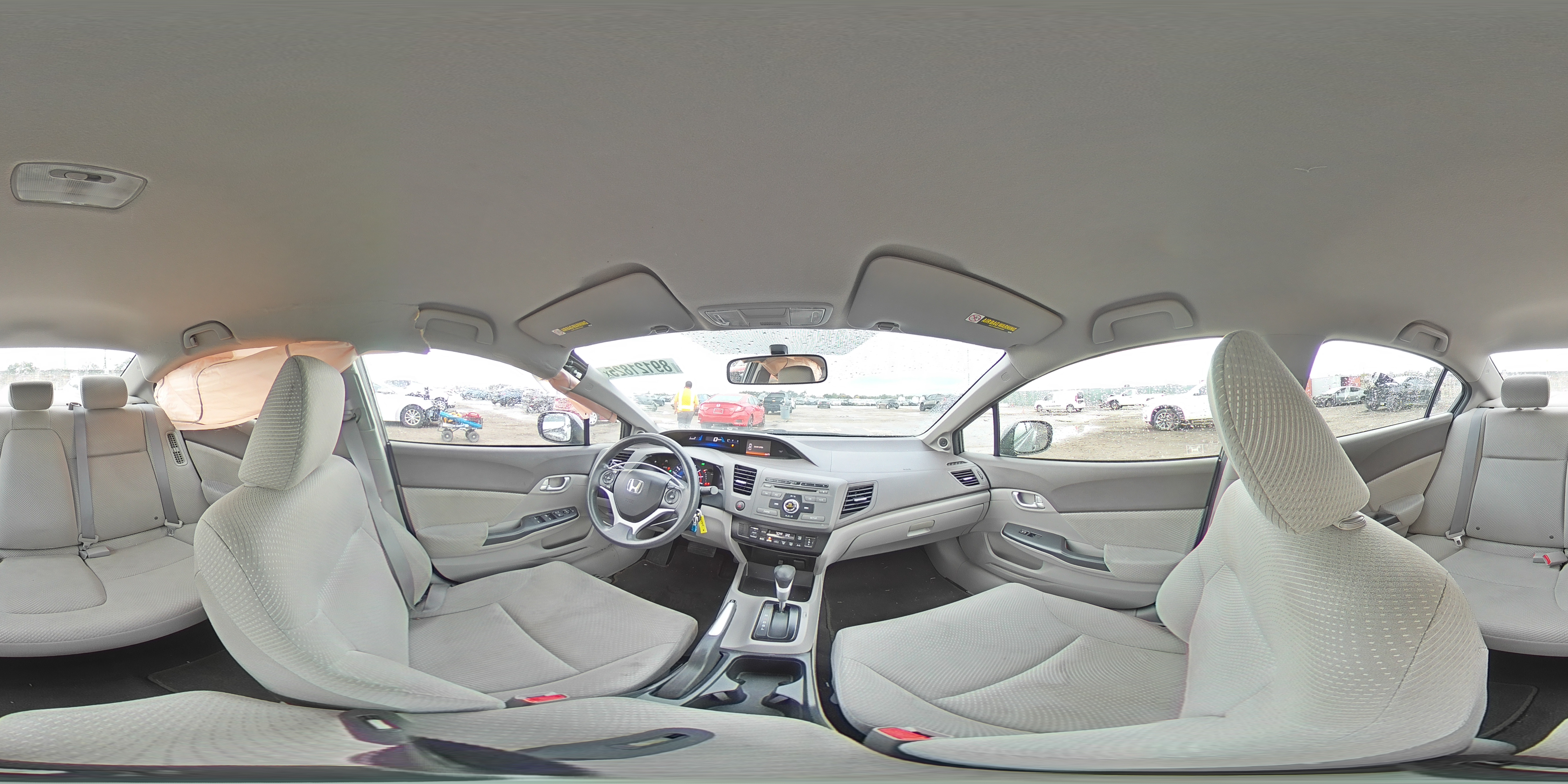 2012 Honda Civic VIN JHMFB4F23CS005625 Copart auction photo, side / rear end damage thumbnail 13