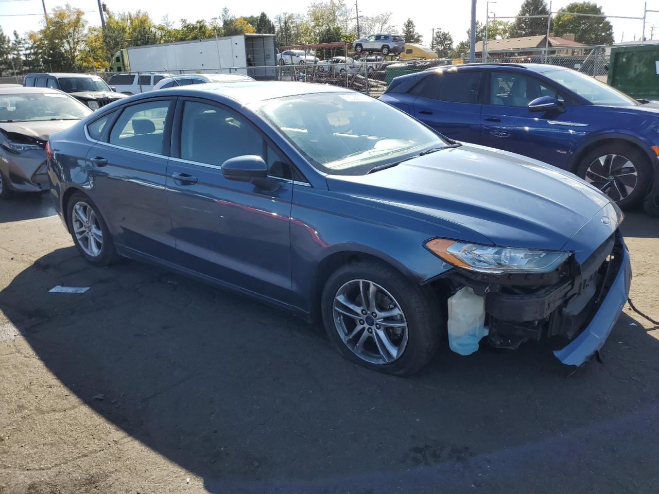 2018 Ford Fusion VIN 3FA6P0HD1JR238766 Copart auction photo, front end / rear end damage thumbnail 4