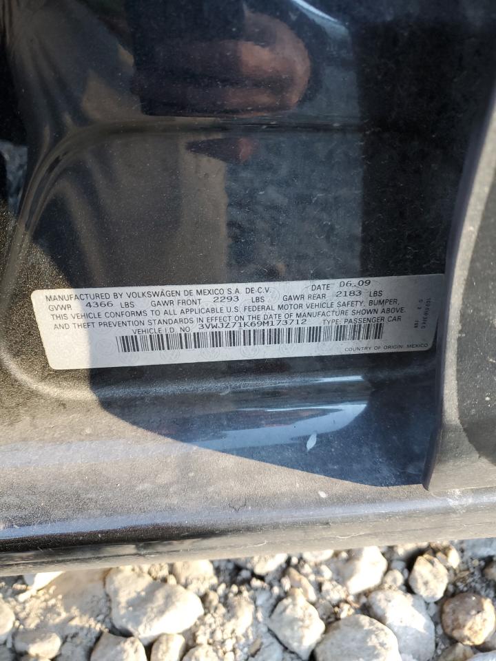 2009 Volkswagen Jetta VIN 3VWJZ71K69M173712 Copart auction photo, front end / rear end damage thumbnail 15