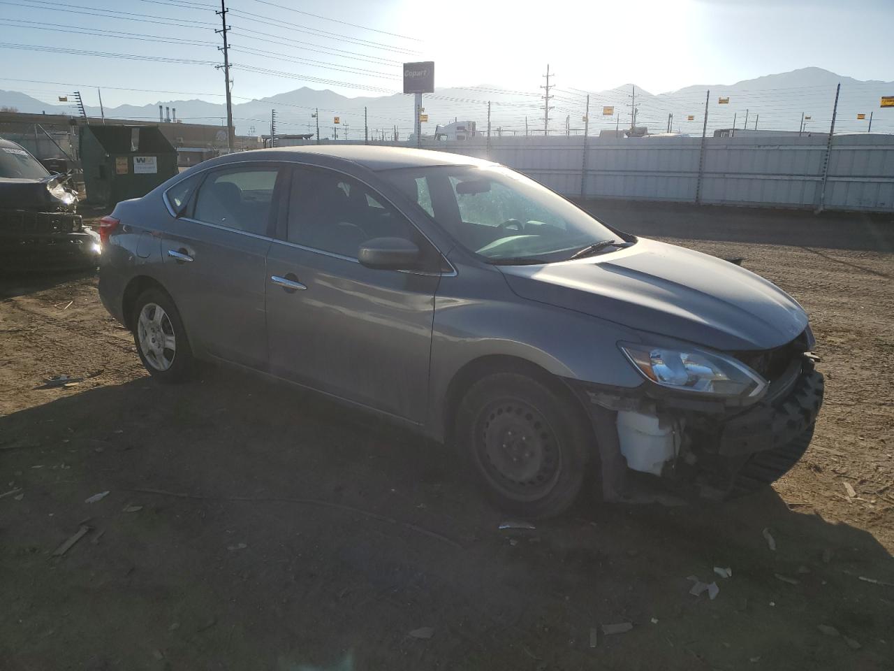 2017 Nissan Sentra VIN 3N1AB7AP3HY220594 Copart auction photo, front end / side damage thumbnail 4