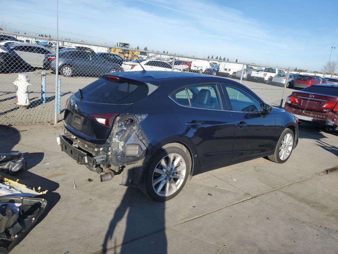 2017 Mazda 3 VIN 3MZBN1L79HM149635 Copart auction photo, rear end / side damage thumbnail 3