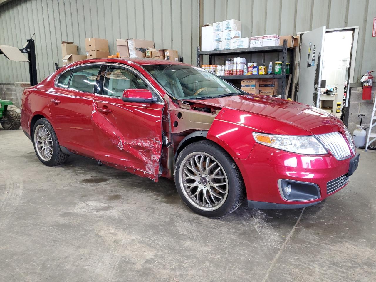 2011 Lincoln MKS VIN 1LNHL9ER0BG602604 Copart auction photo, side / front end damage thumbnail 4