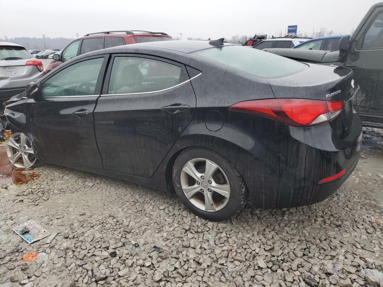 2016 Hyundai Elantra VIN 5NPDH4AE2GH675017 Copart auction photo, front end / rear end damage thumbnail 2